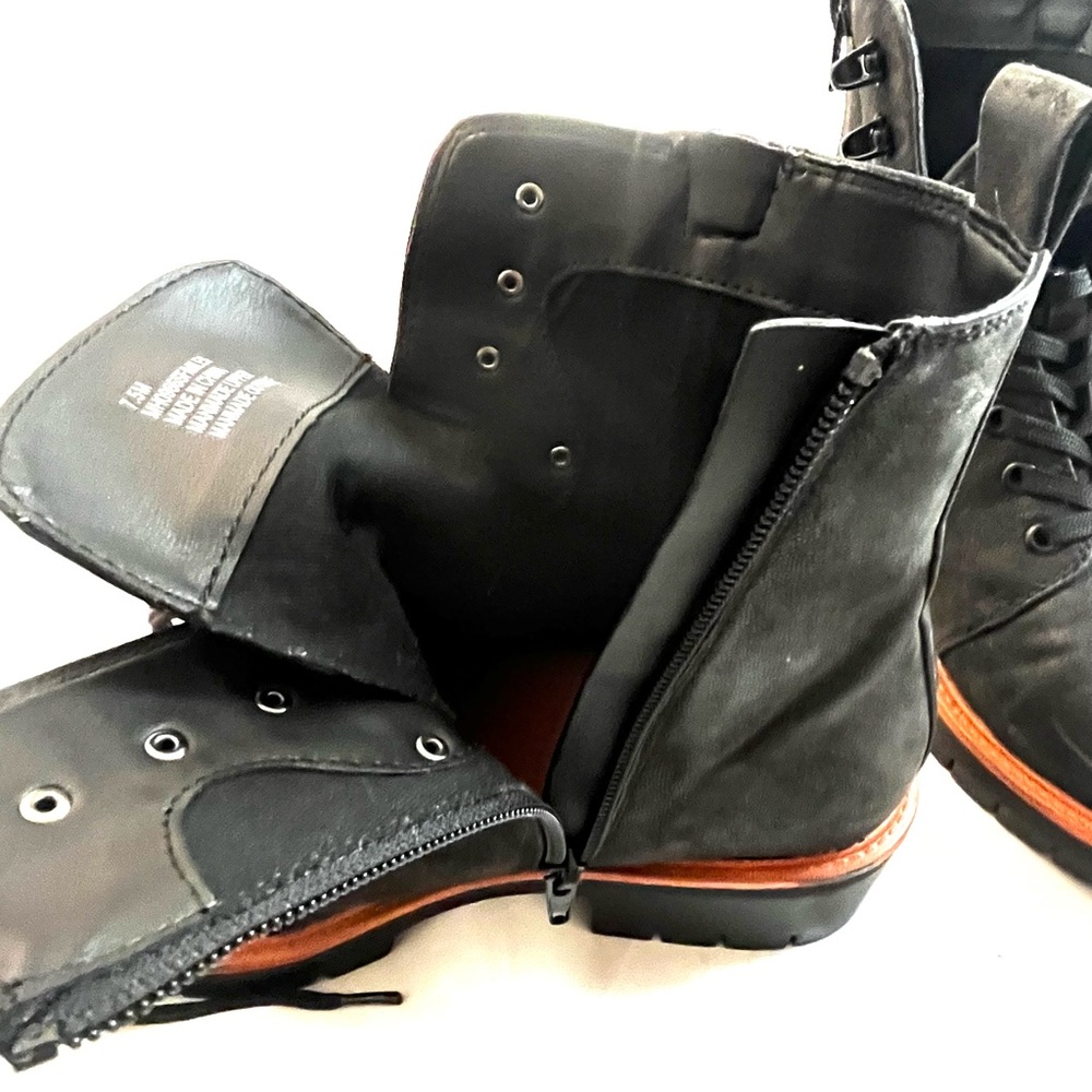 Mia Laced Combat Black boots sz 7,5 - Picture 9 of 11